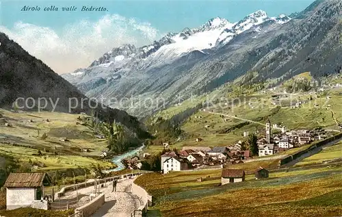 AK / Ansichtskarte Airolo_TI Gesamtansicht u. Valle Bedretto 