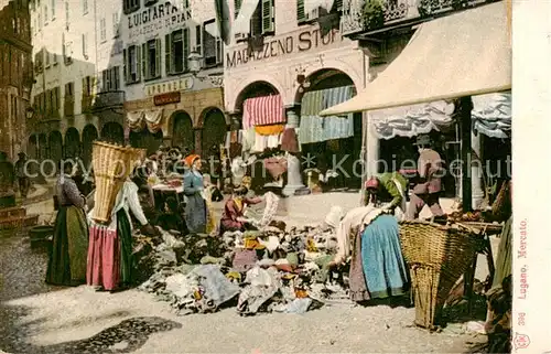 AK / Ansichtskarte Lugano_Lago_di_Lugano_TI Am Markt 