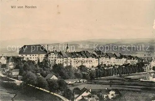 AK / Ansichtskarte Wil__SG Gesamtansicht v. Norden 