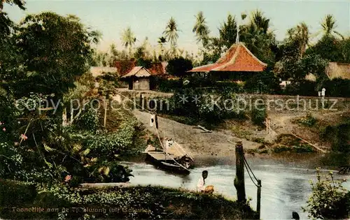 AK / Ansichtskarte Batavia_Indonesia Partie am Wasser 
