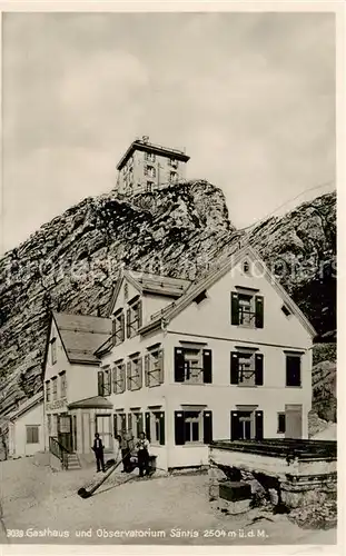 AK / Ansichtskarte Saentis_2504m_AR Gasthaus u. Observatorium Saentis 