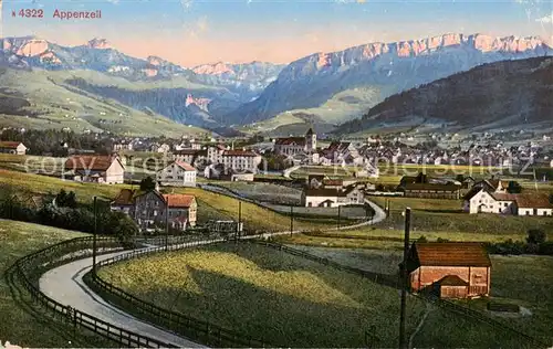 AK / Ansichtskarte Appenzell_IR Gesamtansicht m. Panorama Appenzell IR