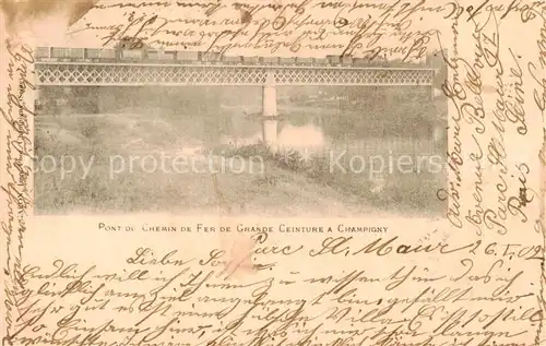 AK / Ansichtskarte Champigny_94 Pont du Chemin Fer de Grande Ceinture 