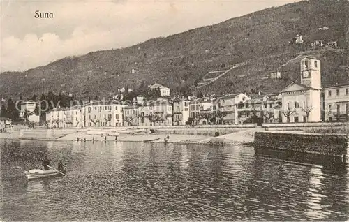 AK / Ansichtskarte Suna_Lago_Maggiore_Verbano Cusio Ossola_IT Teilansicht v. Wasser aus 