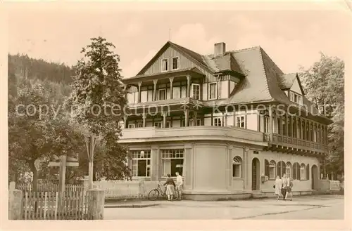 AK / Ansichtskarte Sitzendorf_Thueringen HO Hotel Zur Linde Aussenansicht Sitzendorf Thueringen