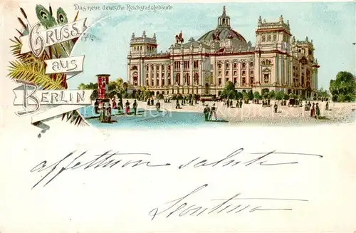 AK / Ansichtskarte Berlin Reichsgebaeude Aussenansicht Berlin