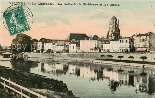 AK / Ansichtskarte Saintes_17 LA Charente   La cathedrale St Pierre et les Quals 