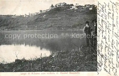 AK / Ansichtskarte Castel_Gandolfo_Castelgandolfo Lago di Albano con veduta di Castel Gandolfo 