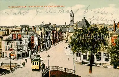 AK / Ansichtskarte  Gravenhage_S-Gravenhage_Den_Haag_NL Wagenbrug en Wagenstraat - Strassenbahn 