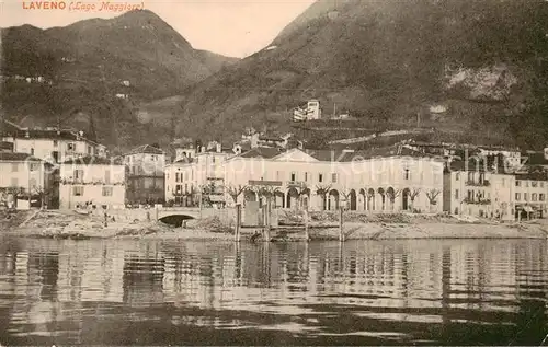 AK / Ansichtskarte  Laveno_Piemonte_IT Teilansicht m. Lago Maggiore 