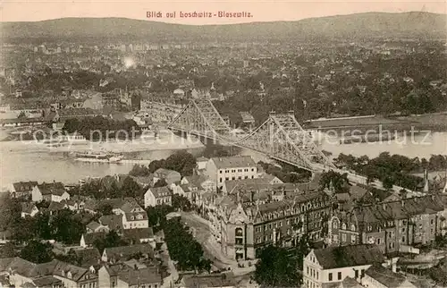 AK / Ansichtskarte 73794145 Blasewitz_Dresden Fliegeraufnahme Bruecke Blasewitz_Dresden