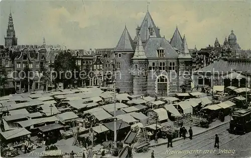 AK / Ansichtskarte  Amsterdam__NL Nieuwmarkt met Waag 