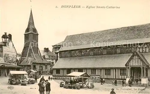 AK / Ansichtskarte Honfleur Eglise Sainte Catherine Honfleur