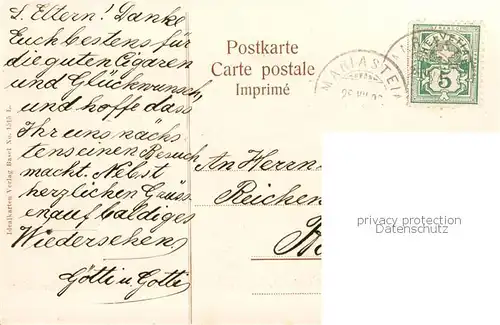 AK / Ansichtskarte Basel_BS Mittlere Rheinbruecke m. Strassenbahnen Basel_BS