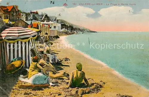AK / Ansichtskarte Villers sur Mer La Plage a Maree heute Villers sur Mer