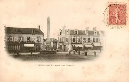 AK / Ansichtskarte Littry la Mine_Le_Molay Littry_14_Calvados Place de la Fontaine   Obelisk 