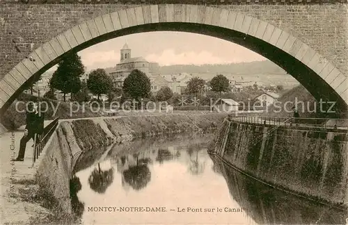 AK / Ansichtskarte Montcy Notre Dame_08_Ardennes Le Pont sur le Canal 