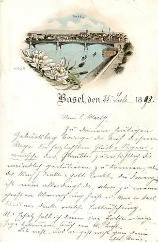 AK / Ansichtskarte Basel_BS Rheinbruecke Basel_BS