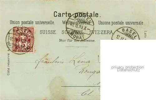 AK / Ansichtskarte Basel_BS Wettsteinbruecke bei Mondschein Basel_BS