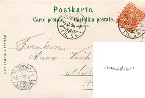 AK / Ansichtskarte Basel_BS St. Jakobdenkmal   Rathaus   Rheinbruecke Basel_BS