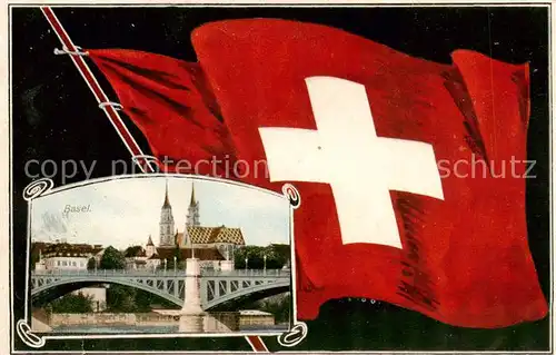 AK / Ansichtskarte Basel_BS Muenster u. Wettsteinbruecke Basel_BS
