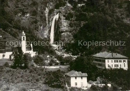 AK / Ansichtskarte 73794259 Ospizio_Passo_Gardena Chiesa e cascata Ospizio_Passo_Gardena