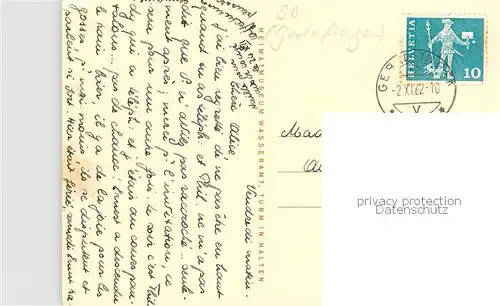 AK / Ansichtskarte Gerlafingen_SO Turm Kuenstlerkarte Holzschnitt Meinrad Peler 