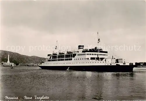 AK / Ansichtskarte  Messina_Sicilia Nave Traghetto - Grosser Dampfer Messina Sicilia