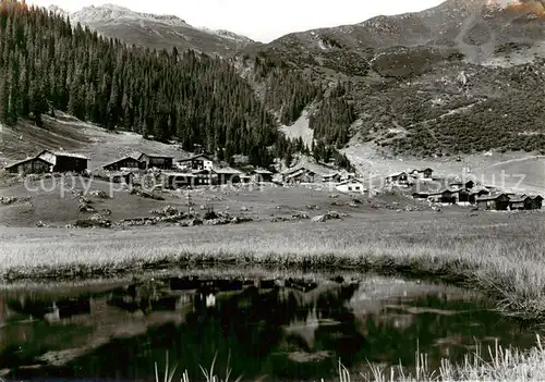 AK / Ansichtskarte Klosters_Dorf Schlappin m. Schlappinerjoch Klosters_Dorf