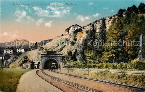 AK / Ansichtskarte  Arlbergtunnel_AT Arlbergtunnel m. Lott-Denkmal 