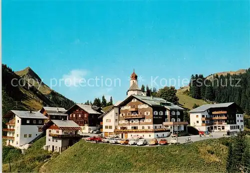 AK / Ansichtskarte 73794337 Damuels_Vorarlberg_AT Gesamtansicht m. Damuelser-Horn 
