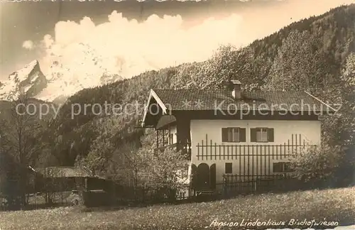 AK / Ansichtskarte  Bischofswiesen Pension Lindenhaus Aussenansicht Bischofswiesen