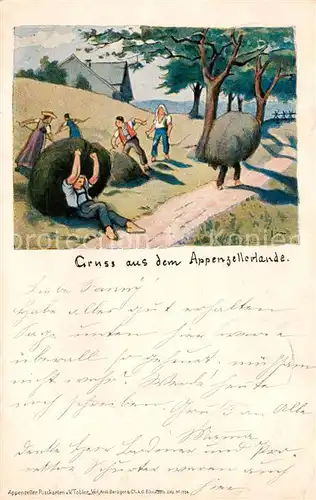 AK / Ansichtskarte Appenzell_IR Heu Bauern Appenzell IR