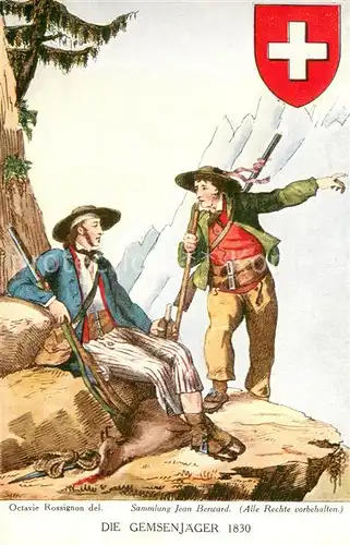 AK / Ansichtskarte  Wandern Die Gemsenjaeger 1830 