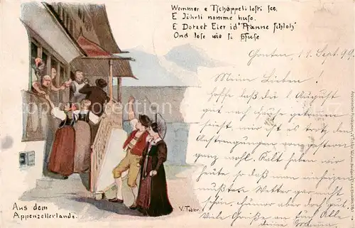 AK / Ansichtskarte Appenzell_IR Appenzeller Kuenstlerkarte V. Tobler Appenzell IR