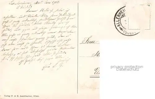 AK / Ansichtskarte Allerheiligen_Solothurn_SO Solothurnische Volksheilstaette Aussenansicht 