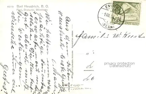 AK / Ansichtskarte Bad_Heustrich_Frutigen_BE First   Dreispitz   Bluemlisalp 