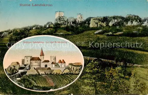 AK / Ansichtskarte Ruine_Landskron Schloss Landskron v. d. Zerstoerung u. Ruine Ruine_Landskron