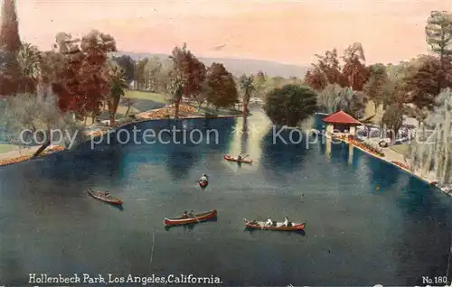 AK / Ansichtskarte  Los_Angeles_California Hollenbeck Park - See 