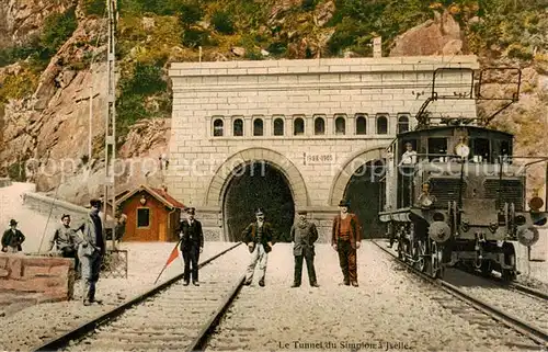 AK / Ansichtskarte Iselle_di_Trasquera_Simplon_VS Simplontunnel m. Lok 