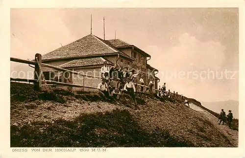 AK / Ansichtskarte Hochalp_1530m_SG Partie auf d. Hochalp m. Haus 