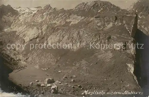 AK / Ansichtskarte Meglisalp_1520m_Altmann_AR Meglisalp m. d. Saentisweg 