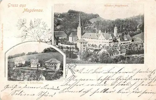 AK / Ansichtskarte Magdenau_Botsberg_Flawil_SG Kloster Magdenau u. Pfarr  u. Schulhaus 