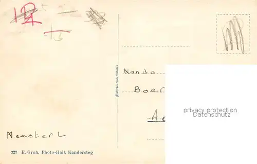 AK / Ansichtskarte Kandersteg_BE Chalet in Kandersteg m. Bluemlisalp Kandersteg_BE