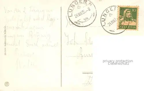 AK / Ansichtskarte Bruenig_BE Bahnhof m. Zug u. Kutsche Bruenig_BE