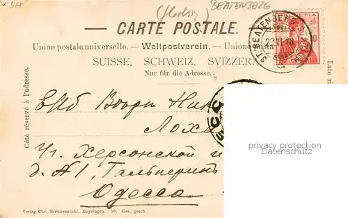 AK / Ansichtskarte Beatenberg_Thunersee_BE Teilansicht m. See 