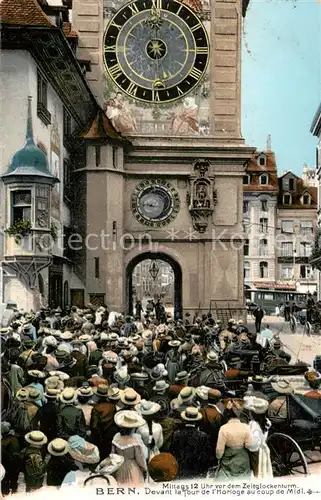 AK / Ansichtskarte Bern_BE Mittags 12h v. d. Zeitglockenturm Bern_BE
