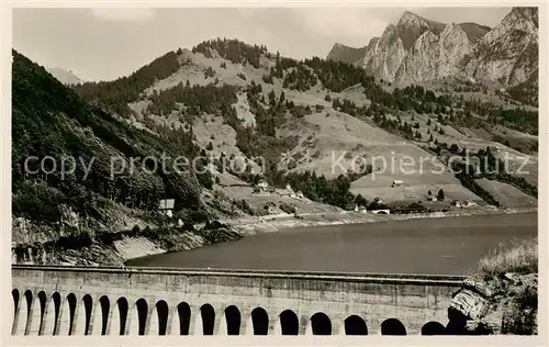 AK / Ansichtskarte Innertal_Innerthal_SZ Staumauer u. Seestrasse 