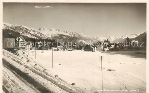 AK / Ansichtskarte Montana_Crans_VS Montana im Winter Schnee 