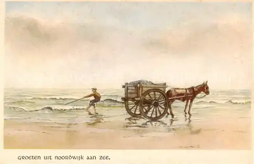 AK / Ansichtskarte  Noordwijk_Noordwyk_aan_Zee Panorama Eselskarren Noordwijk_Noordwyk